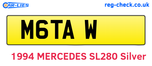 M6TAW are the vehicle registration plates.