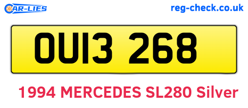 OUI3268 are the vehicle registration plates.