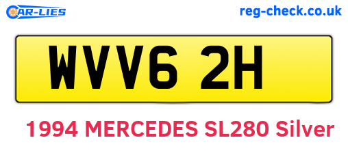 WVV62H are the vehicle registration plates.