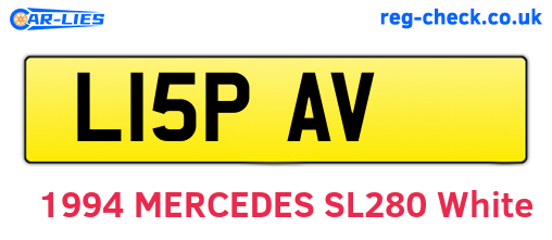 L15PAV are the vehicle registration plates.