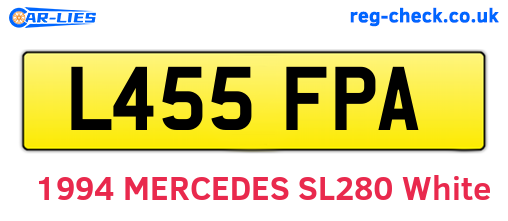 L455FPA are the vehicle registration plates.