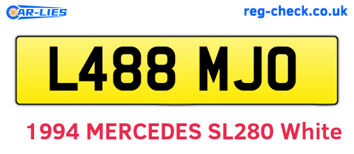 L488MJO are the vehicle registration plates.