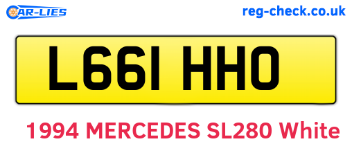 L661HHO are the vehicle registration plates.