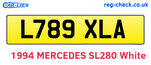 L789XLA are the vehicle registration plates.