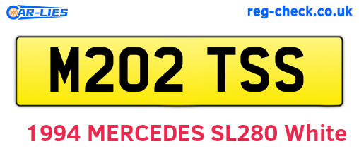 M202TSS are the vehicle registration plates.