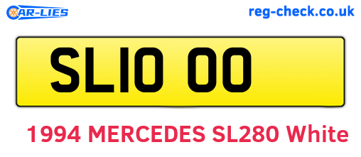 SL1000 are the vehicle registration plates.