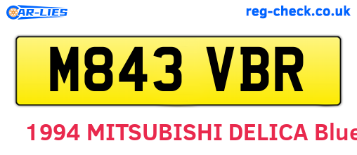 M843VBR are the vehicle registration plates.