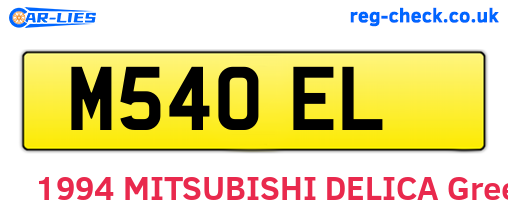 M54OEL are the vehicle registration plates.