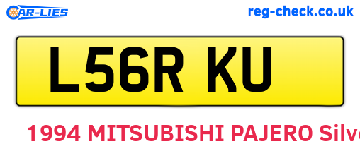 L56RKU are the vehicle registration plates.