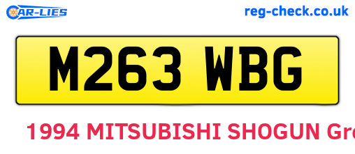 M263WBG are the vehicle registration plates.