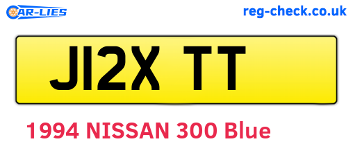 J12XTT are the vehicle registration plates.