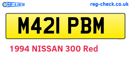 M421PBM are the vehicle registration plates.