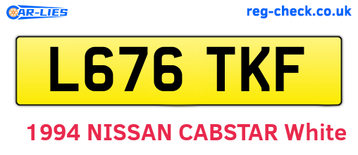 L676TKF are the vehicle registration plates.