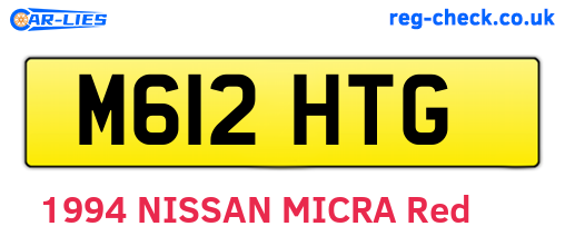 M612HTG are the vehicle registration plates.