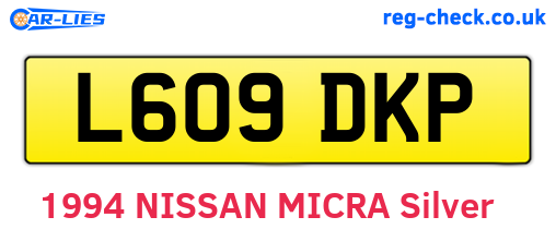 L609DKP are the vehicle registration plates.