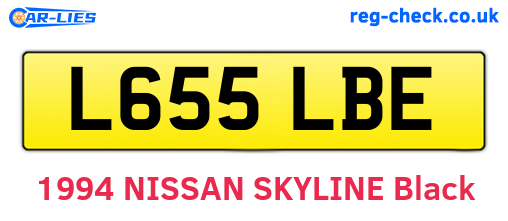 L655LBE are the vehicle registration plates.