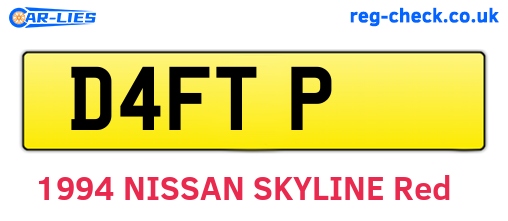 D4FTP are the vehicle registration plates.