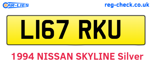 L167RKU are the vehicle registration plates.