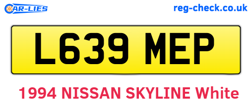 L639MEP are the vehicle registration plates.