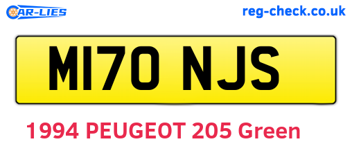 M170NJS are the vehicle registration plates.