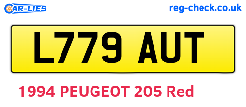 L779AUT are the vehicle registration plates.