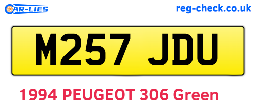 M257JDU are the vehicle registration plates.