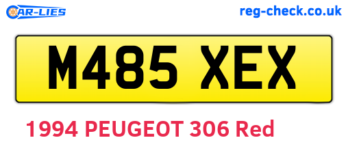 M485XEX are the vehicle registration plates.