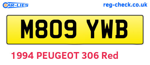 M809YWB are the vehicle registration plates.
