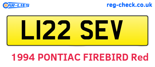 L122SEV are the vehicle registration plates.