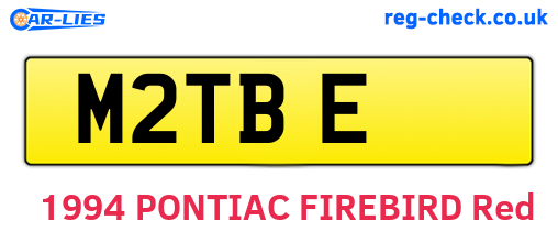 M2TBE are the vehicle registration plates.