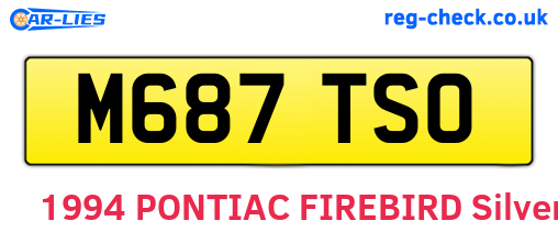 M687TSO are the vehicle registration plates.