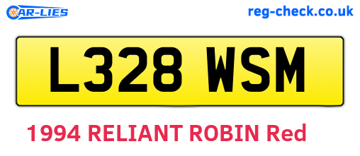 L328WSM are the vehicle registration plates.