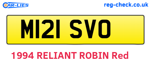 M121SVO are the vehicle registration plates.