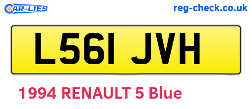 L561JVH are the vehicle registration plates.