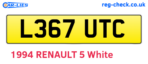 L367UTC are the vehicle registration plates.