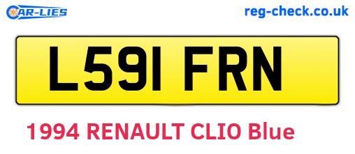 L591FRN are the vehicle registration plates.