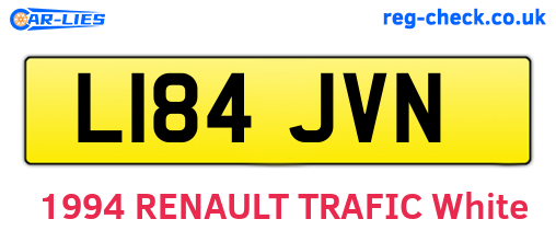 L184JVN are the vehicle registration plates.