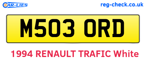 M503ORD are the vehicle registration plates.