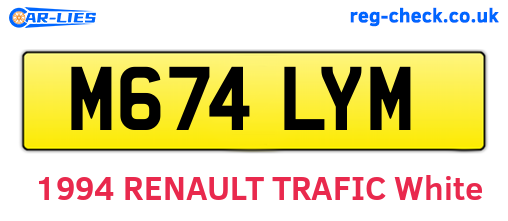 M674LYM are the vehicle registration plates.
