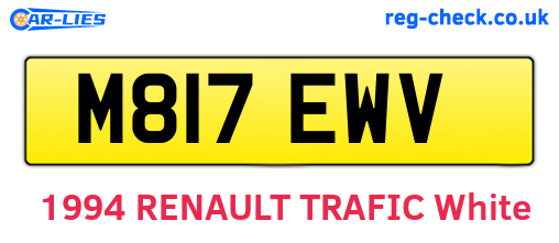 M817EWV are the vehicle registration plates.