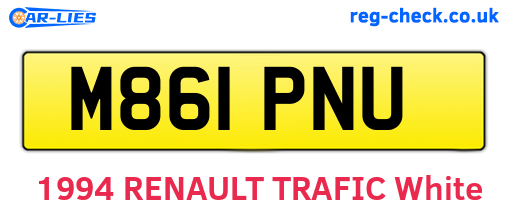 M861PNU are the vehicle registration plates.