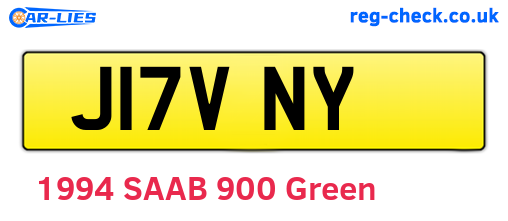 J17VNY are the vehicle registration plates.