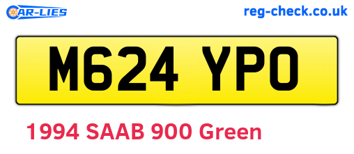 M624YPO are the vehicle registration plates.
