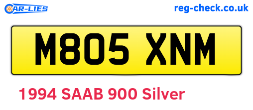 M805XNM are the vehicle registration plates.