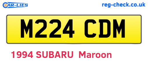 M224CDM are the vehicle registration plates.