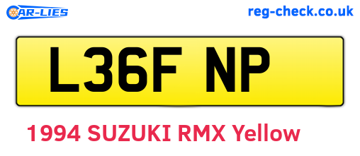 L36FNP are the vehicle registration plates.