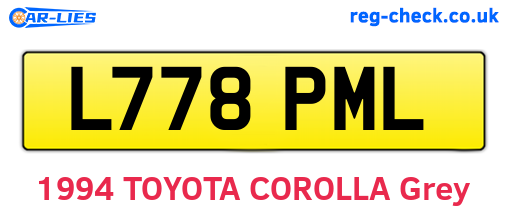 L778PML are the vehicle registration plates.