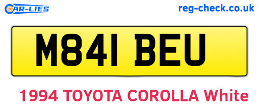 M841BEU are the vehicle registration plates.