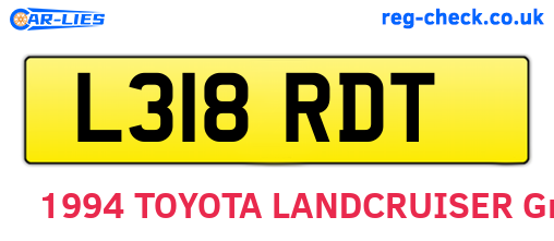 L318RDT are the vehicle registration plates.