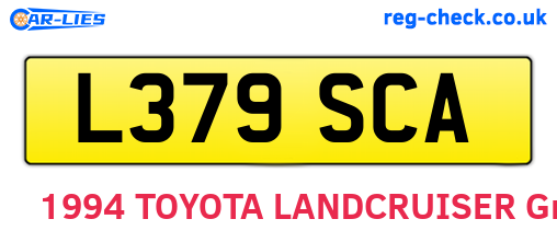 L379SCA are the vehicle registration plates.